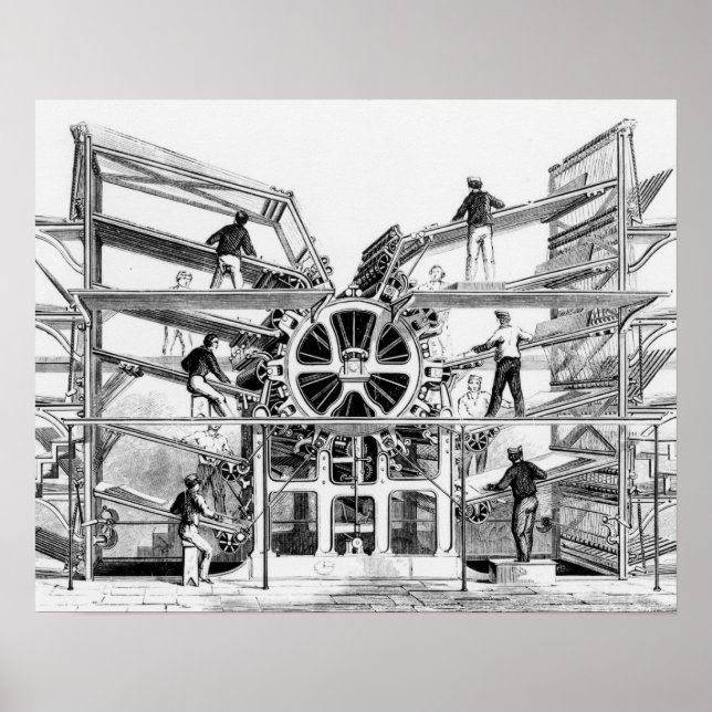 Hubraum der printing press invented by Richard Mar Poster (Vorne)