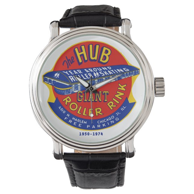 Hubrollenrosa, Chicago/Norridge, IL Armbanduhr (Vorderseite)