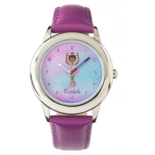 Hübsch-Afrikanischer Amerikaner Ballerina Wrist Wa Armbanduhr