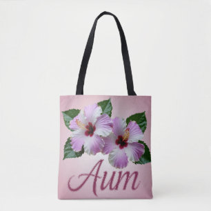 Hübsch AI Art Hibisken Om Tote Bag