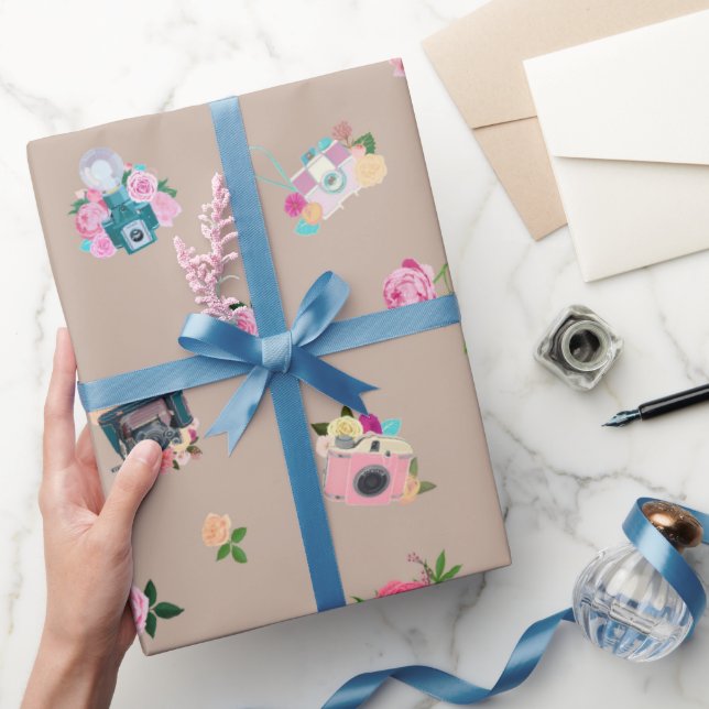 Hübsch als Foto-Vintag-Kameras-jeden Anlaß Geschenkpapier (Schenken)