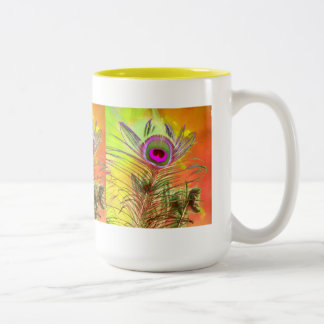 Hübsch als Peacock-Kaffeetasse Zweifarbige Tasse