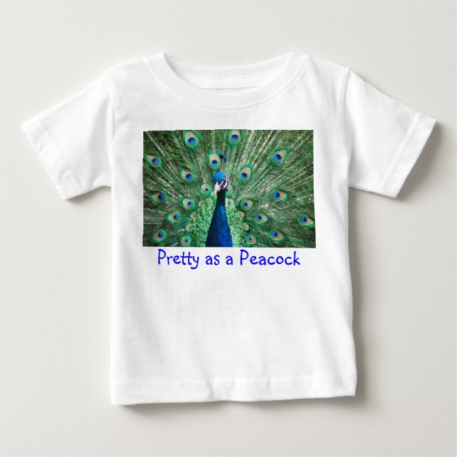 Hübsch als Pfau Baby T-shirt (Vorderseite)