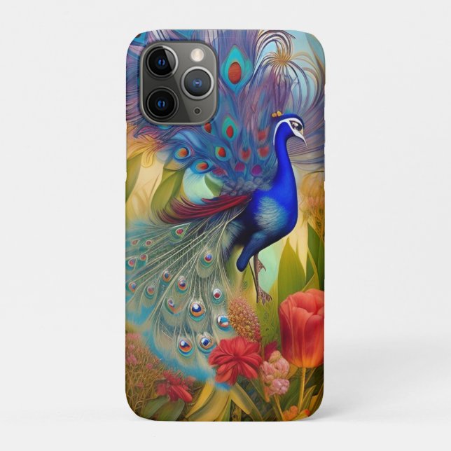 Hübsch als Pfau Case-Mate iPhone Hülle (Rückseite)