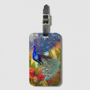 Hübsch als Pfau Gepäckanhänger