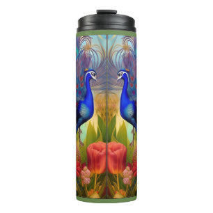 Hübsch als Pfau Thermosbecher