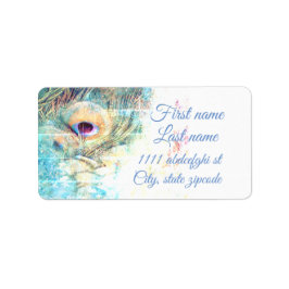 Hübsch als Pfauenadresslabel Adressaufkleber