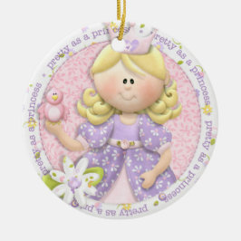 Hübsch als Prinzessin-Foto-Ornament Keramikornament