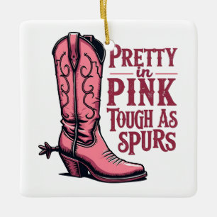 Hübsch als Spurs Cowgirl Boot Western Keramikornament