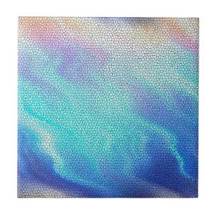 Hübsch Aqua Blue Lila Pastel Mosaic Tiles Fliese