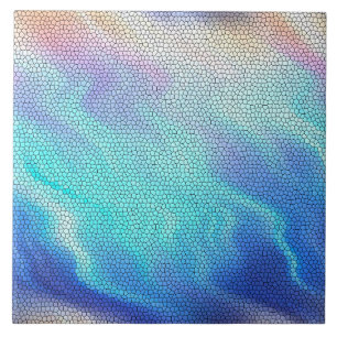 Hübsch Aqua Blue Lila Pastel Mosaic Tiles Fliese