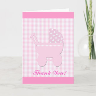 Hübsch Baby Girl Pink Dankeskarte