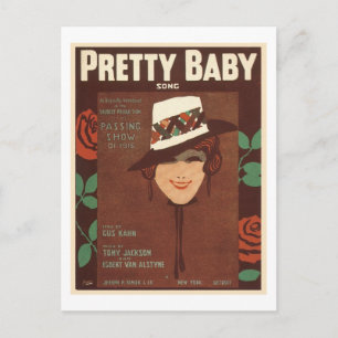 Hübsch Baby Vintag Songbook Cover Postkarte