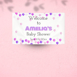 Hübsch Balloon Baby Dusche Willkommen Banner