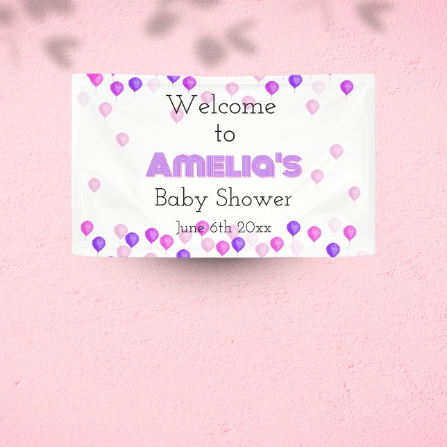 Hübsch Balloon Baby Dusche Willkommen Banner (Von Creator hochgeladen)