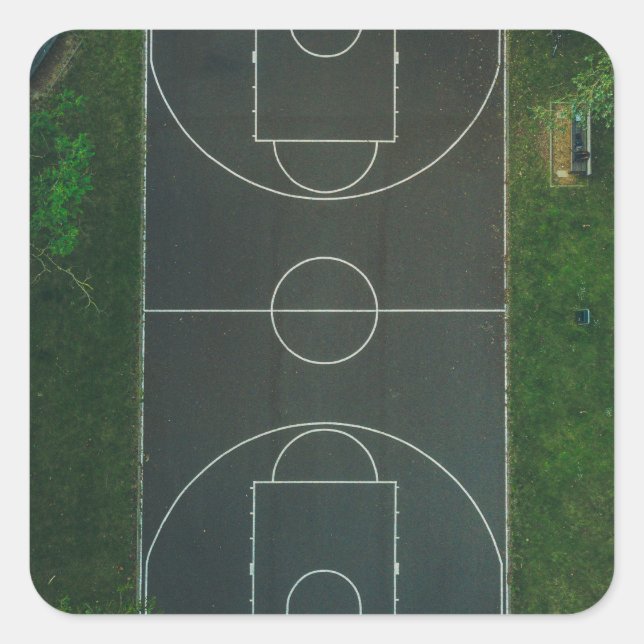Hübsch Basketball Quadratischer Aufkleber (Vorderseite)
