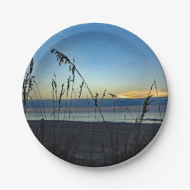 Hübsch Beach Grass Sunrise Foto Pappteller