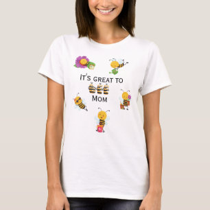 Hübsch Bee Mom zitiert T - Shirt