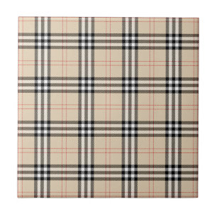 Hübsch Beige Kariert Tartan Fliese