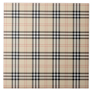 Hübsch Beige Kariert Tartan Fliese