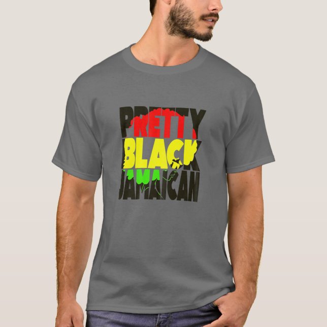 Hübsch Black Jamaica Afro Jamaica T-Shirt (Vorderseite)
