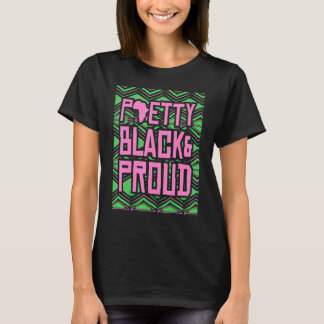 Hübsch Black Proud Africa Map Black Pride Melanin T-Shirt