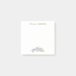 Hübsch Blau-Blütenfarbe Personalisiert Post-it Klebezettel