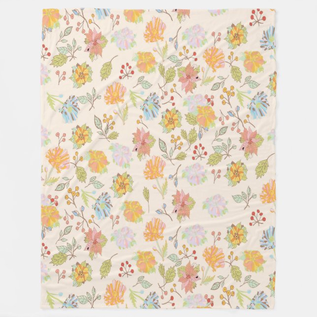 Hübsch Bloomies Blanket Fleecedecke (Vorderseite)