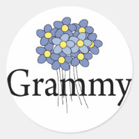 Hübsch Blue Blume Grammy T - Shirt