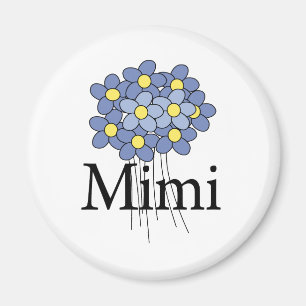 Hübsch Blue Blume Mimi T - Shirt Magnet