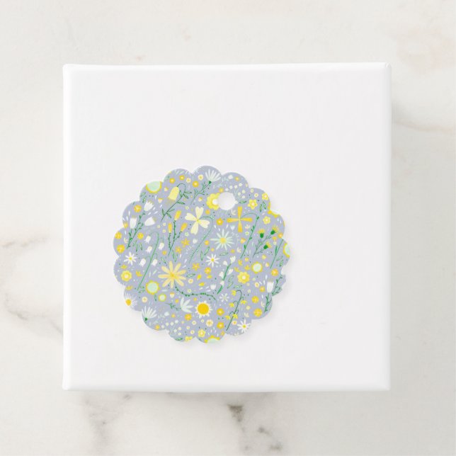 Hübsch Blue Botanic Wildblume Floral Geschenkanhänger (Beispiel)