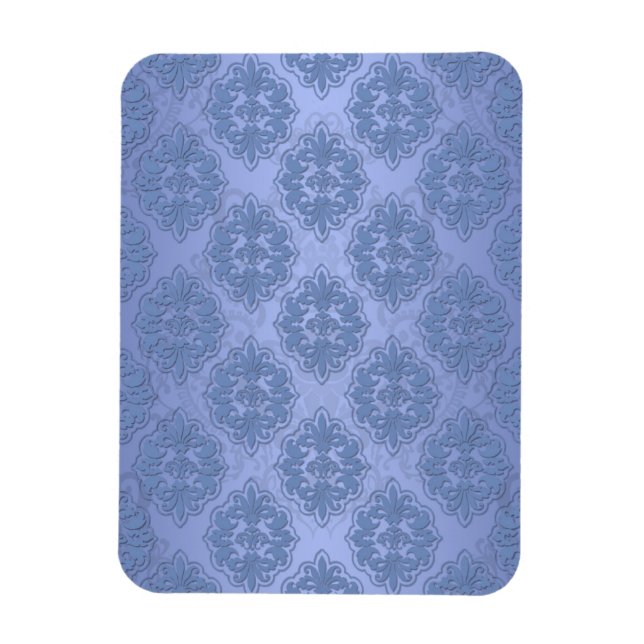 Hübsch Blue Damask Magnet (Vertikal)