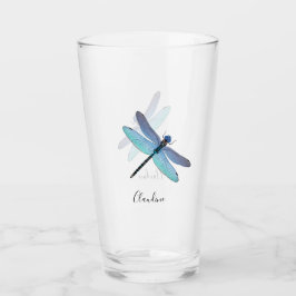 Hübsch Blue Dragonfly Drink Beer Pint Brille Glas