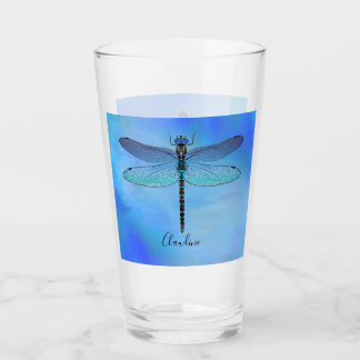 Hübsch Blue Dragonfly Drink Beer Pint Brille Glas