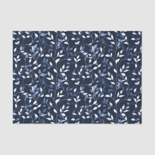 Hübsch Blue Florals Decoupage Seidenpapier (Vorderseite)