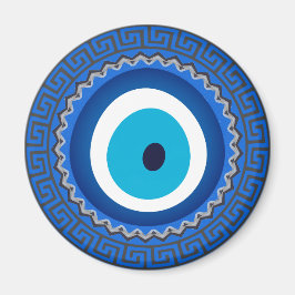 Hübsch Blue Griechisch Mandala Nazar Evil Eye Amul Magnet