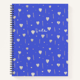 Hübsch Blue Heart2Heart Notebook Notizbuch