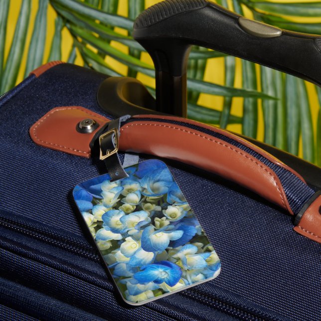 Hübsch Blue Hydrangea Floral Gepäckanhänger (Vorderseite Insitu 1)