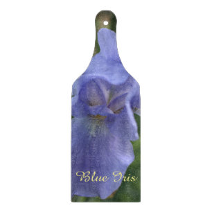 Hübsch Blue Iris Floral Cutting Board Schneidebrett