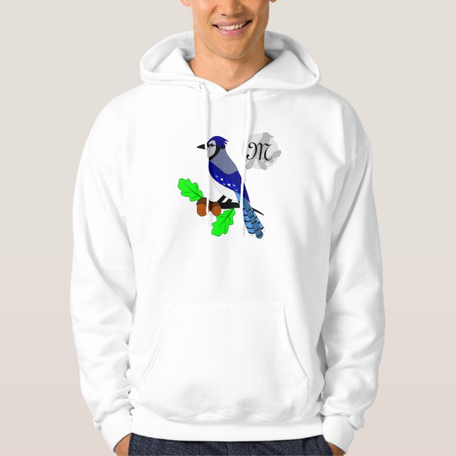 Hübsch Blue Jay Bird Hoodie (Vorderseite)