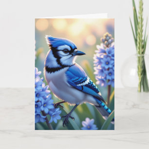 Hübsch Blue Jay und Lilacs   Happy Birthday Karte
