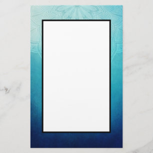 Hübsch Blue Mandala Abstrakt Briefpapier