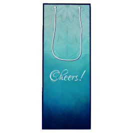 Hübsch Blue Mandala Abstrakt Cheers! Geschenktüte Für Weinflaschen