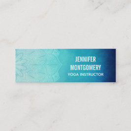 Hübsch Blue Mandala Abstrakt Mini Visitenkarte