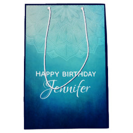 Hübsch Blue Mandala Abstrakt Mittlere Geschenktüte