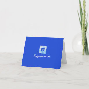 Hübsch Blue Menorah Hanukkah Card Feiertagskarte