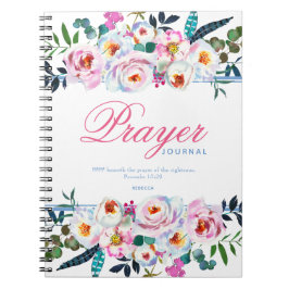 Hübsch Blue Named Floral Prayer Journal Notizblock