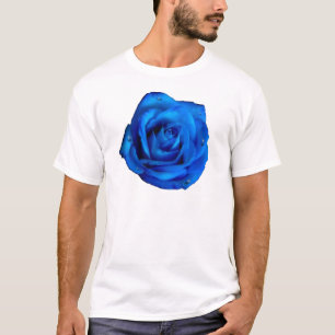 Hübsch Blue Rose Blossom Raindrop Blume T-Shirt