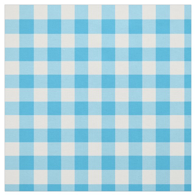 Hübsch Blue und White Karo Gingham Fabric Stoff (Muster)