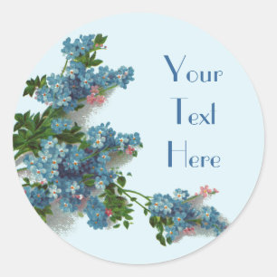 Hübsch Blue Vergiss mich Nots Sticker